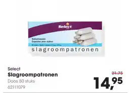 Hanos Select slagroompatronen aanbieding