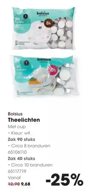 Hanos Bolsius theelichten aanbieding