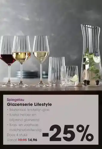 Hanos Spiegelau glazenserie lifestyle aanbieding