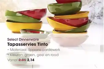 Hanos Select dinnerware tapasservies tinto aanbieding