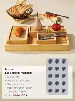 Hanos Pavoni siliconen mallen aanbieding