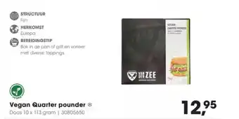 Hanos Vegan quarter pounder aanbieding