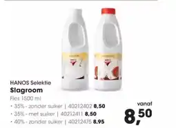 Hanos Hanos selektie slagroom aanbieding