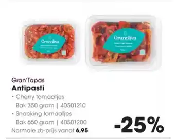 Hanos Gran'tapas antipasti aanbieding