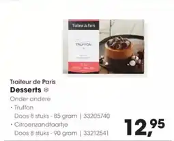 Hanos Traiteur paris  desserts aanbieding