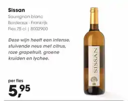 Hanos Sissan sauvignon blanc aanbieding