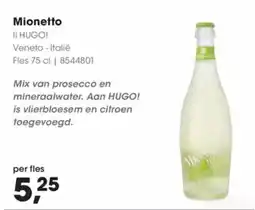 Hanos Mionetto II hugo aanbieding