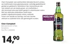 Hanos Clan campbell blended scotch whisky aanbieding