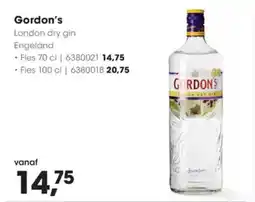 Hanos Gordon's london dry gin aanbieding