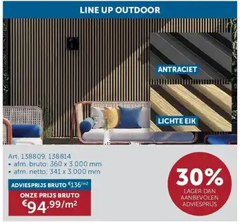 Zelfbouwmarkt LINE UP OUTDOOR aanbieding