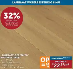 Zelfbouwmarkt LAMINAATVLOER SALTO WATERBESTENDIG aanbieding