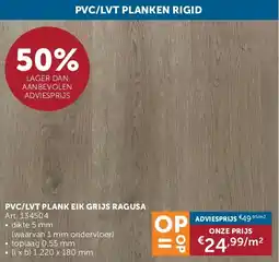 Zelfbouwmarkt PVC/LVT PLANK EIK GRIJS RAGUSA aanbieding