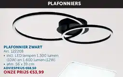 Zelfbouwmarkt PLAFONNIER ZWART aanbieding