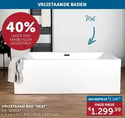 Zelfbouwmarkt VRIJSTAAND BAD HEAT aanbieding