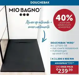 Zelfbouwmarkt DOUCHEBAK MIRO aanbieding