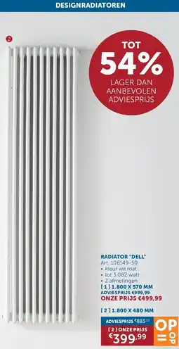 Zelfbouwmarkt RADIATOR DELL aanbieding