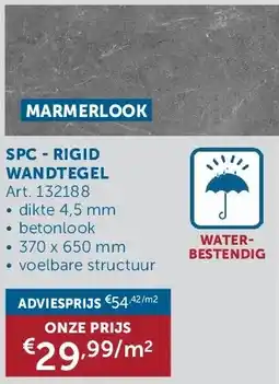 Zelfbouwmarkt SPC - RIGID WANDTEGEL aanbieding