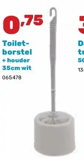 Happyland Toiletborstel + houder 35cm wit aanbieding