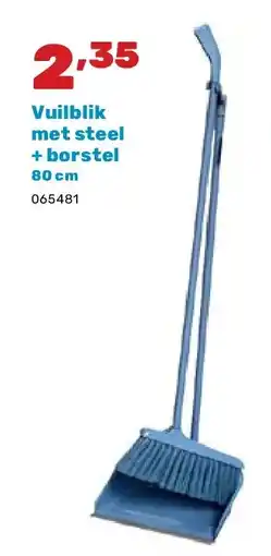 Happyland Vuilblik met steel + borstel 80 cm aanbieding