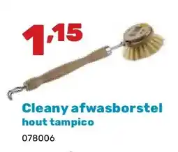 Happyland Cleany afwasborstel hout tampico aanbieding