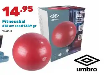 Happyland Fitnessbal d75 cm rood 1389 gr aanbieding