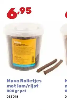 Happyland Muva Rolletjes met lam/rijst 800 gr pot aanbieding