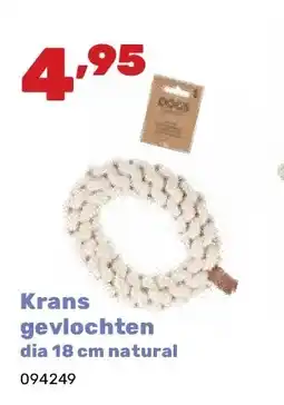 Happyland Krans gevlochten dia 18 cm natural aanbieding