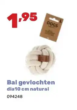 Happyland Bal gevlochten dia10 cm natural aanbieding