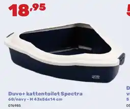 Happyland Duvo+ kattentoilet Spectra 60/navy - M 43x56x14 cm aanbieding