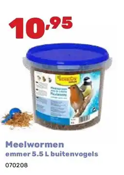 Happyland Meelwormen emmer 5.5 L buitenvogels aanbieding