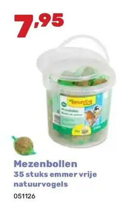 Happyland Mezenbollen 35 stuks emmer vrije natuurvogels aanbieding