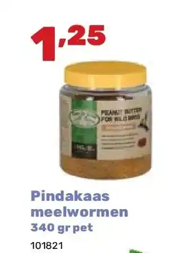 Happyland Pindakaas meelwormen 340 gr pet aanbieding