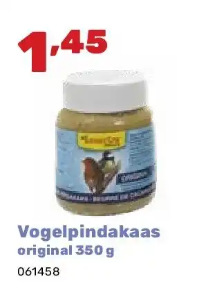 Happyland Vogelpindakaas original 350 g aanbieding