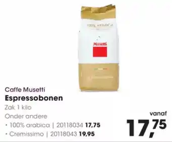 Hanos Caffe Musetti Espressobonen aanbieding