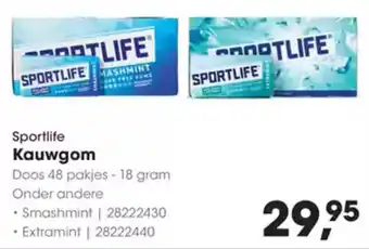 Hanos Sportlife Kauwgom aanbieding