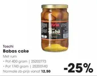 Hanos Toschi Babas cake aanbieding