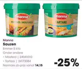 Hanos Manna Sauzen aanbieding