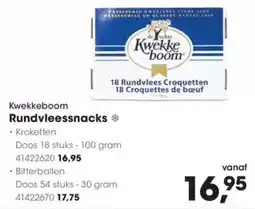 Hanos Kwekkeboom Rundvleessnacks aanbieding