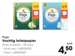 Hanos Page Vochtig Toiletpapier aanbieding