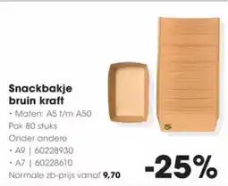 Hanos Snackbakje bruin kraft aanbieding