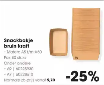 Hanos Snackbakje bruin kraft aanbieding