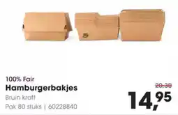 Hanos 100% Fair Hamburgerbakjes aanbieding