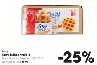 Hanos Lotus Suzy Luikse wafels aanbieding