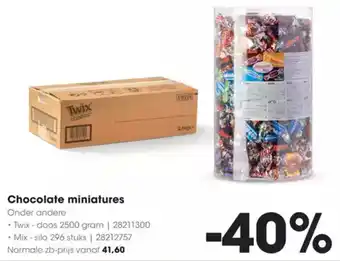 Hanos Chocolate Miniatures aanbieding