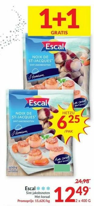 Intermarché Escal sint-jakobsnoten met koraal aanbieding