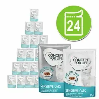 Zooplus 24x85g Gemengd Gelei & Saus All Cats 10+ in Saus en Gelei Concept for Life Kattenvoer aanbieding