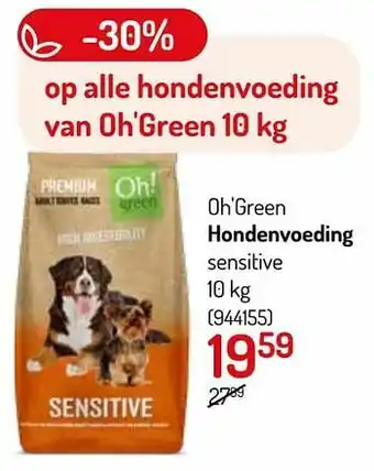 Oh Green Oh`green hondenvoeding aanbieding
