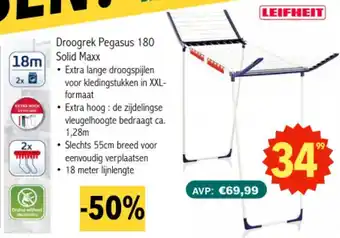 Dip & Da Leifheit Droogrek Pegasus 180 Solid Maxx aanbieding