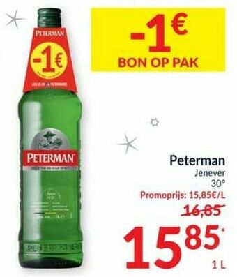 Intermarché Peterman jenever aanbieding