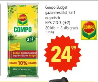 Dip & Da Compo Budget gazonmeststof 3in1 organisch aanbieding